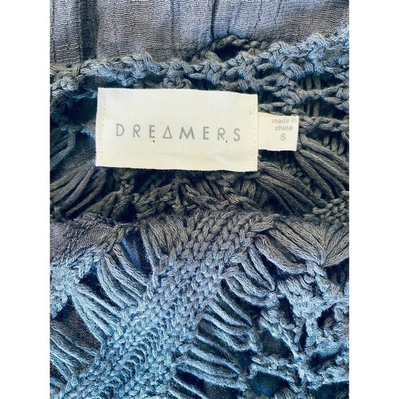 DREAMS Women's Prickly Pear Resale Party Blouse Half Sleeve Dark Gray Size S NWT - Picture 6 of 6